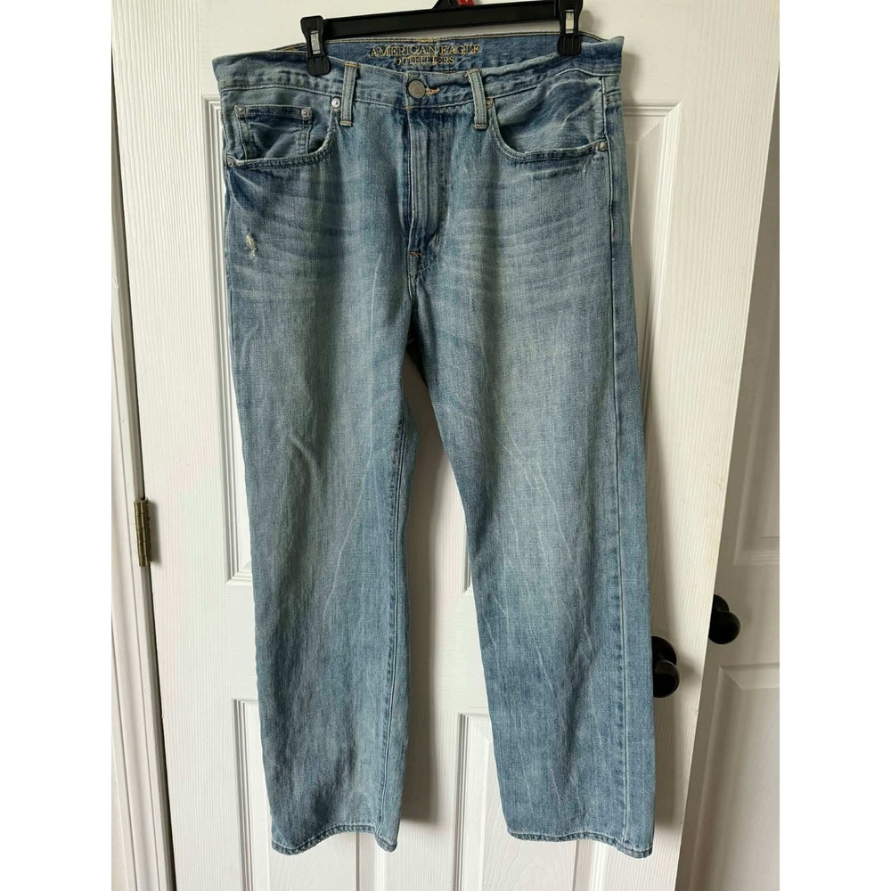 American Eagle Outfitters Relaxed Straight Jeans Light Wash Mens Size 33x30